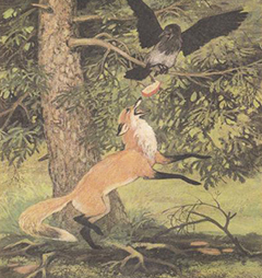 Ворона и лисица (басня чит. А.Папанов)
